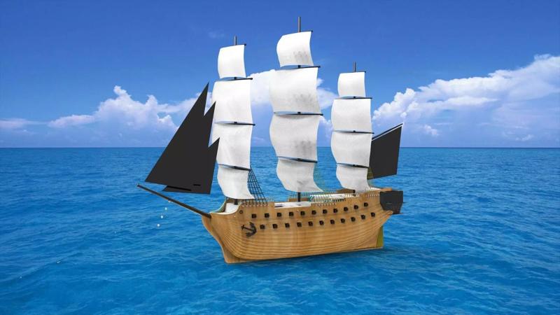 Old sailing ship