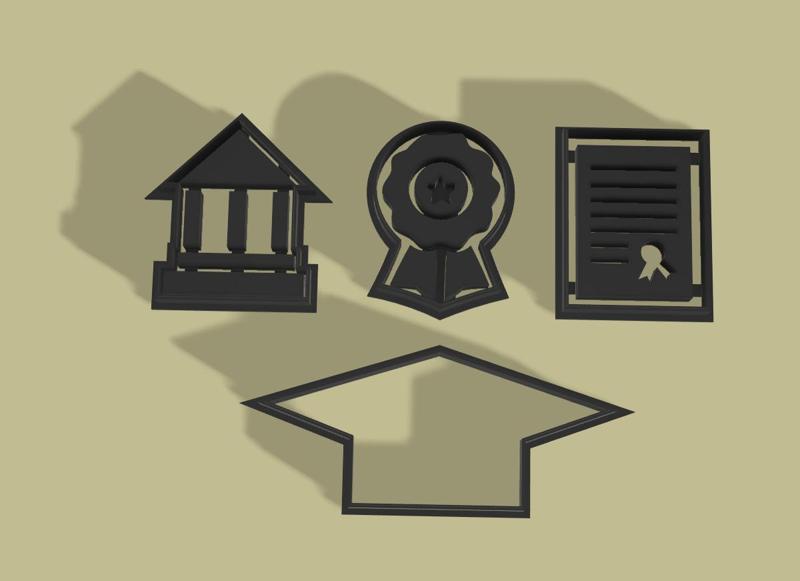 Cookie Cutter Graduation x4