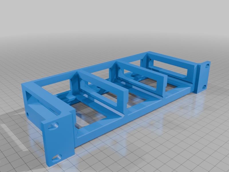 10" 1u Rackmount 3x pi's one peice frame