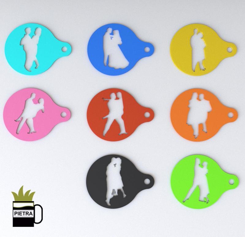 TEMPLATE TO DECORATE YOUR BREAKFAST PEOPLE DANCING TANGO