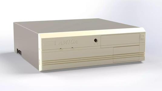 Commodore Amiga 4000 case 3d print and laser cutting model