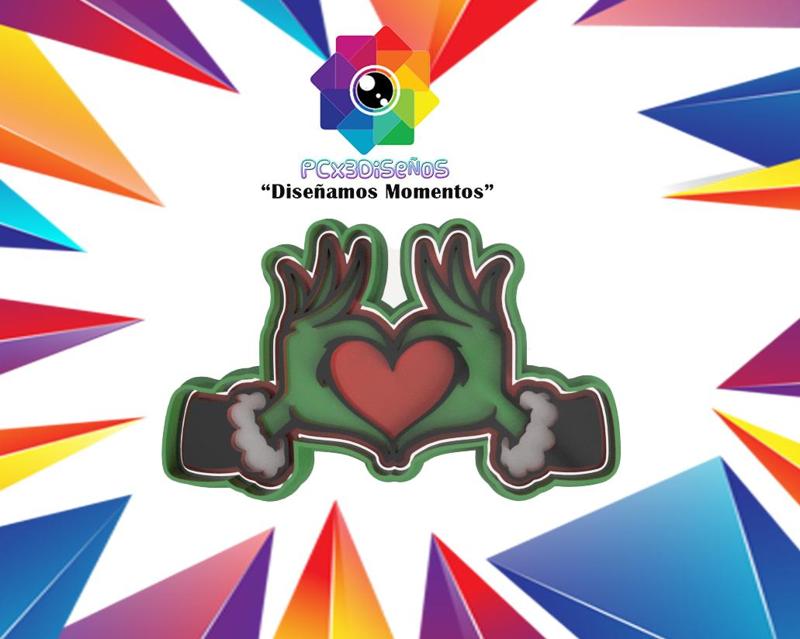 CHRISTMAS GRINCH HAND COOKIE CUTTER #2