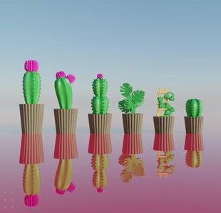 Designer Chess set - house plants