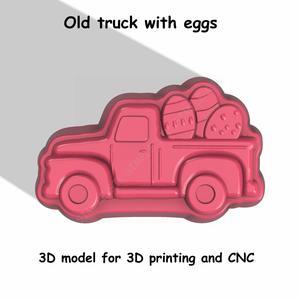 Old truck with eggs Stl File