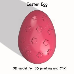 Egg with flowers Stl File