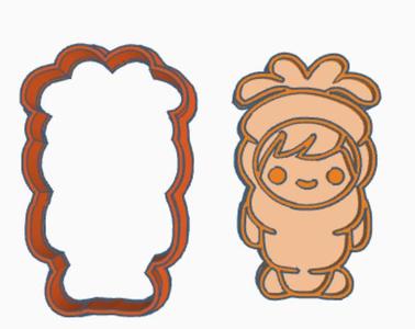Carrot Boy cookie cutter