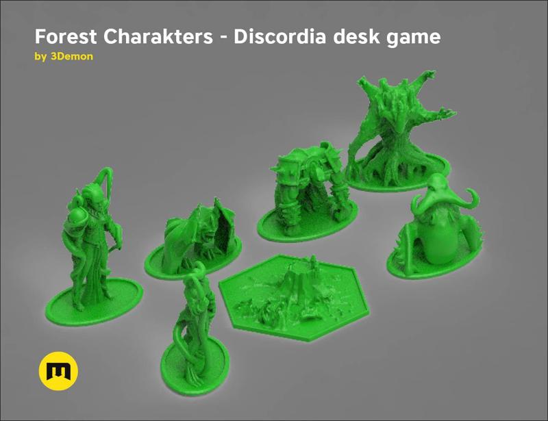 Discordia Forest board game figures