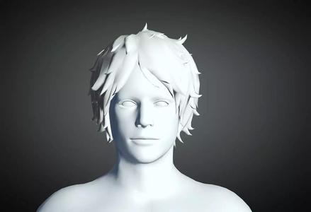 3D Hair style for Man 83 3D model