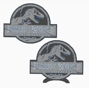 JURASSIC WORLD FALLEN KINGDOM V2 Logo Display by MANIACMANCAVE3D