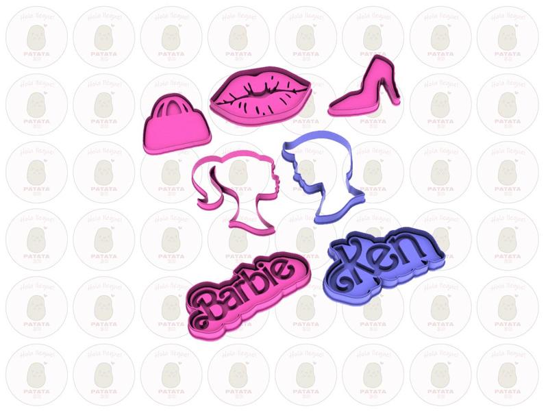 Set Cookie Cutter - Barbie & Ken Movie - Cortante y Marcador por separado