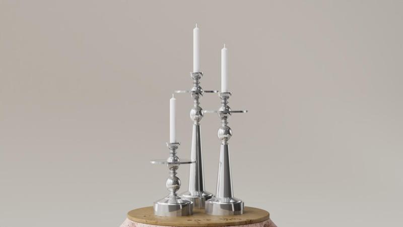 Candle holder - Candelabra low poly