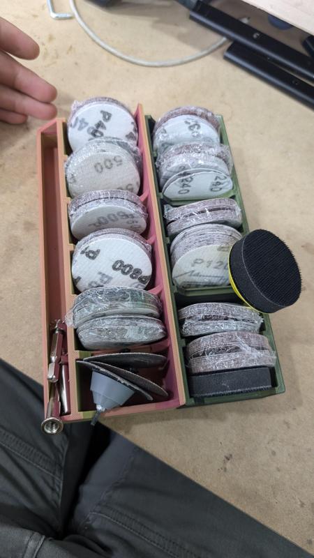 2 in sanding disc tray