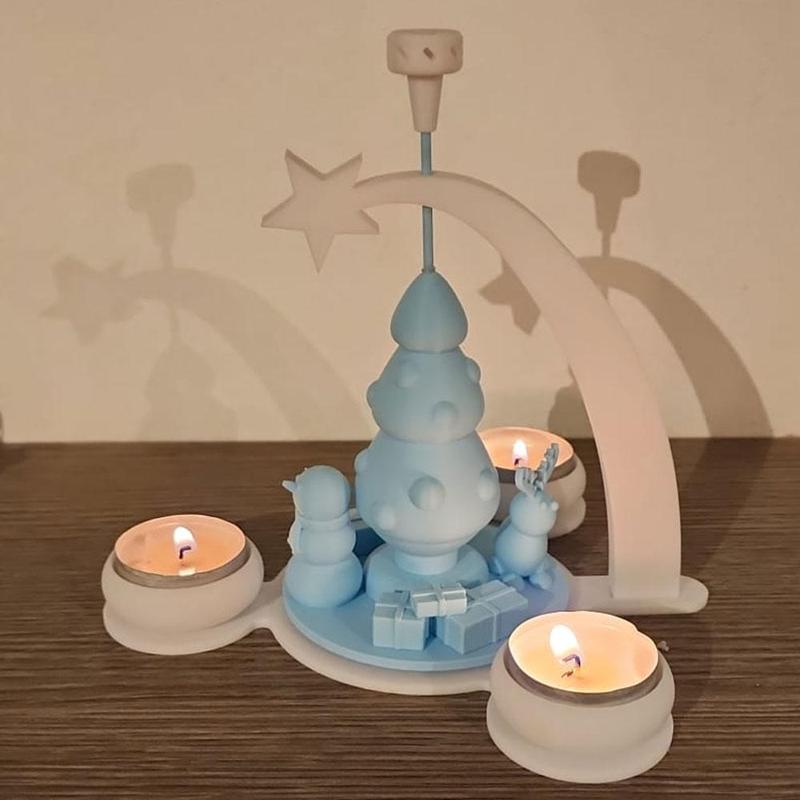 Christmas carousel candle holder
