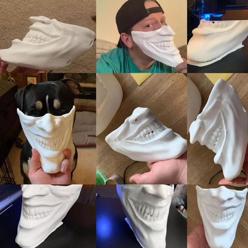 Joker Face mask The Bat who laughs grin fits over N95 mask