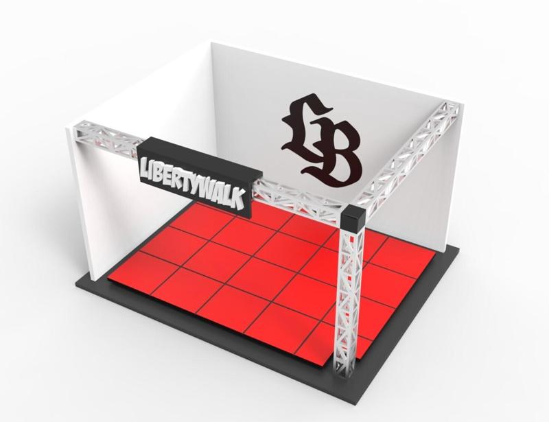 CARSHOW LIBERTY WALK DISPLAY STAND - 1/64 DIORAMA - LBWK