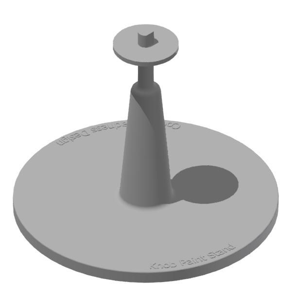 Knob Paint Stand Ø0.250'' (Ø6.35) cut 0.216'' (5.48) Stand Alone