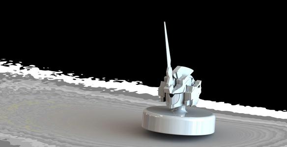 gundam-head 3d model sword