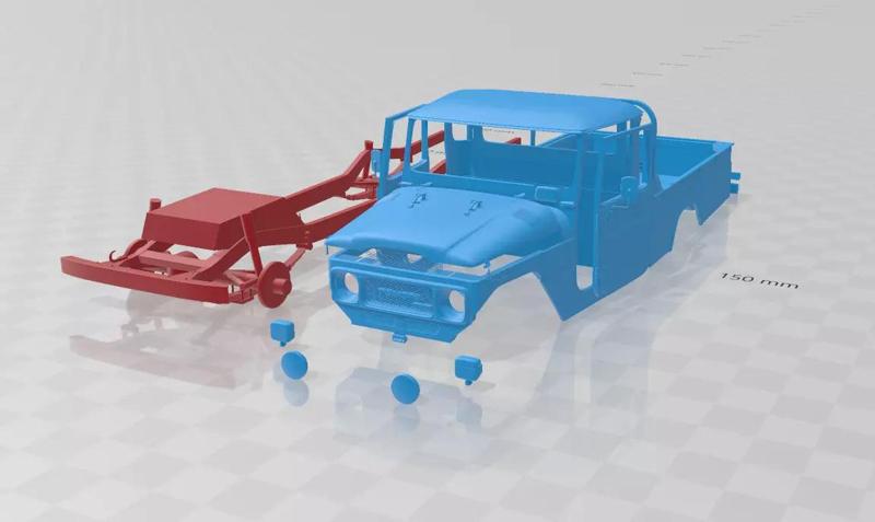 Toyota Land Cruiser Pickup 1979 - Body Car STL Model