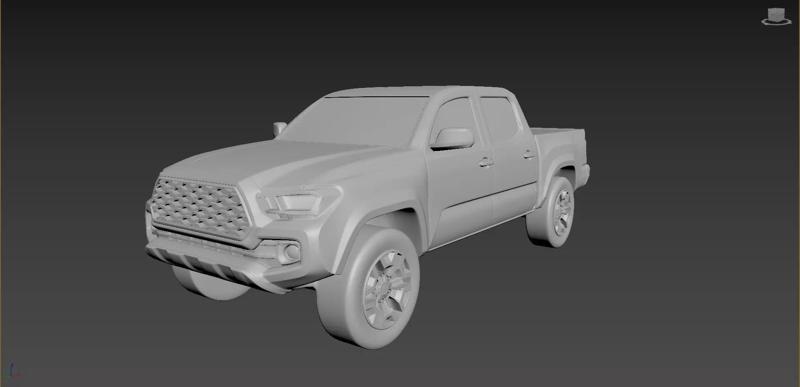 Toyota Tacoma 2020 on a small scale