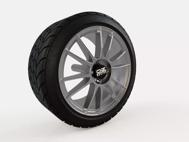 OZ Racing Ultraleggera Wheel Rim with Tire - Resin 3D Print