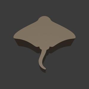 Stingray Meeple Silhouette – 3D Printable Game Token