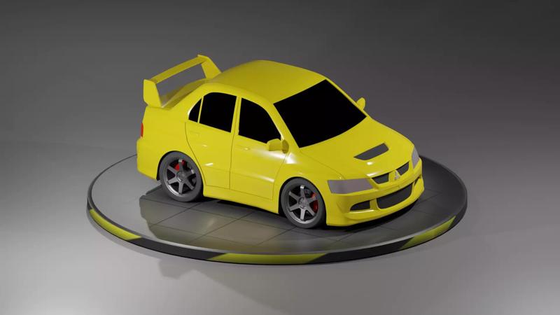 Toon Mitsubishi Lancer Evolution 8