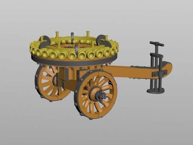 Nartov multi-barrel mortar