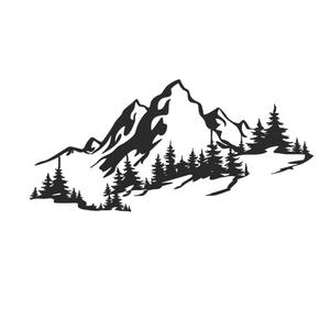 Mountain and Tree Wall Art 2