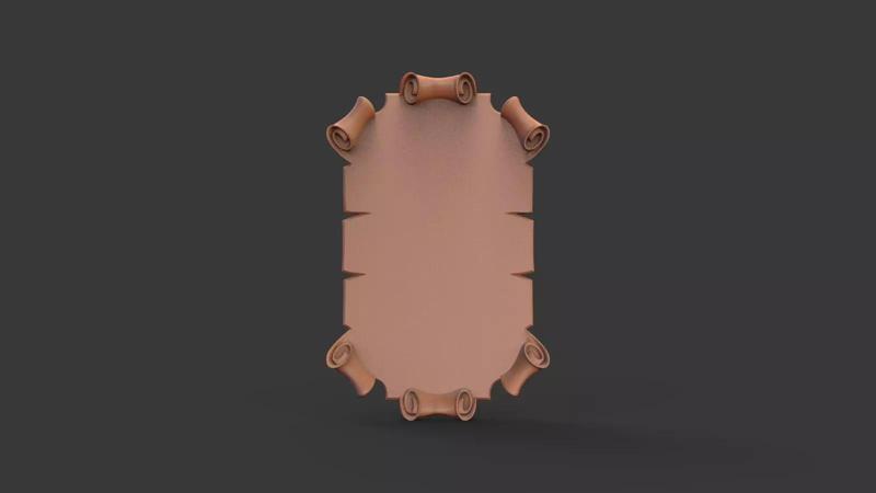 Parchment piece of metal