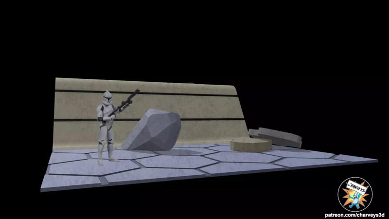 Star Wars Christophsis Road Diorama for action figures