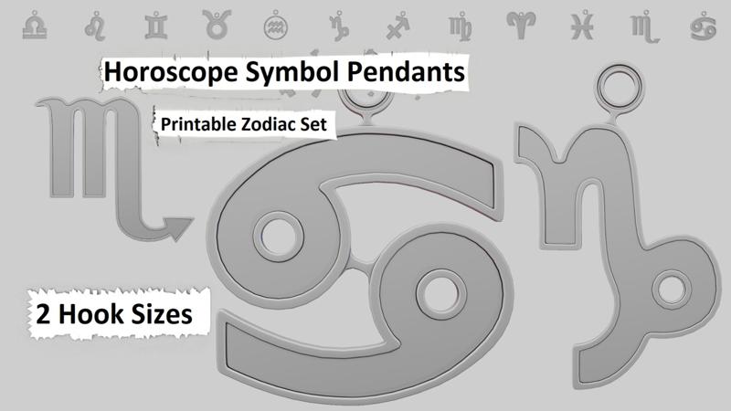 ♈ Horoscope Signs Pendants – 3D Printable Zodiac Set