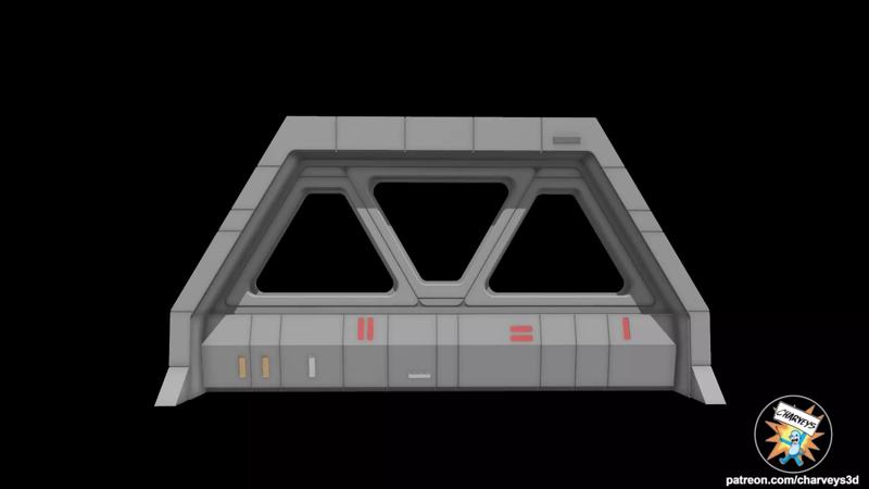 Star Wars Star Destroyer Bridge Windows Diorama for figures