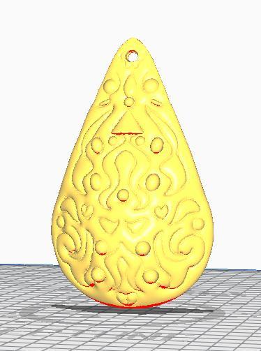 Simple patterned teardrop earrings