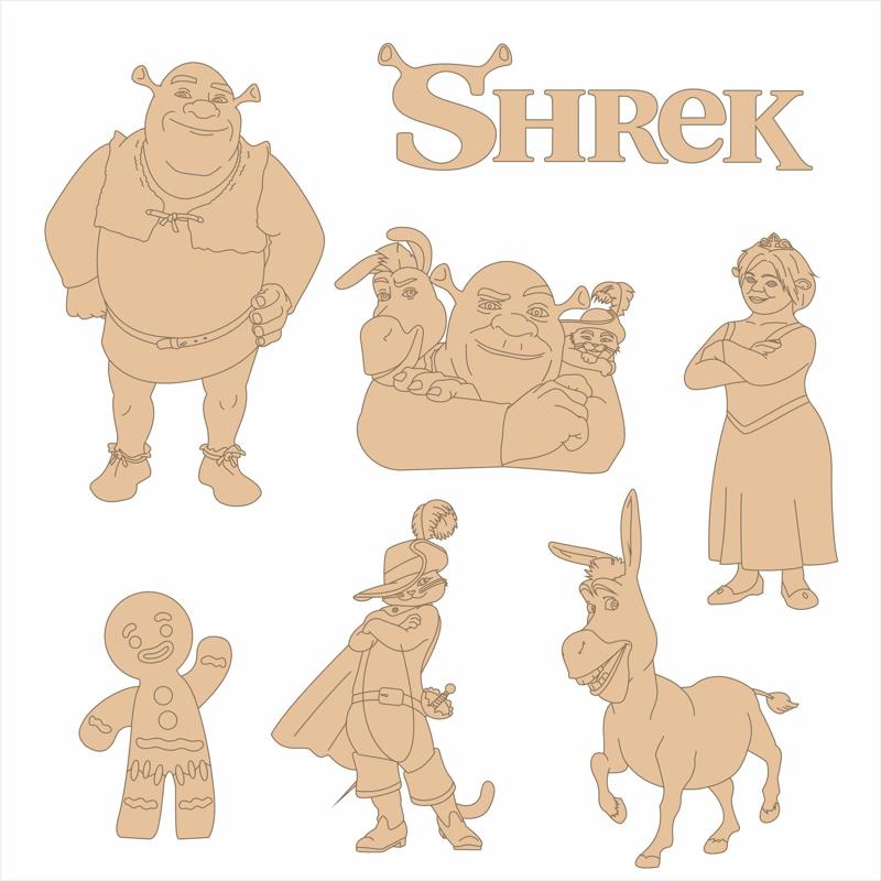 Shrek - Vectors for laser cutting