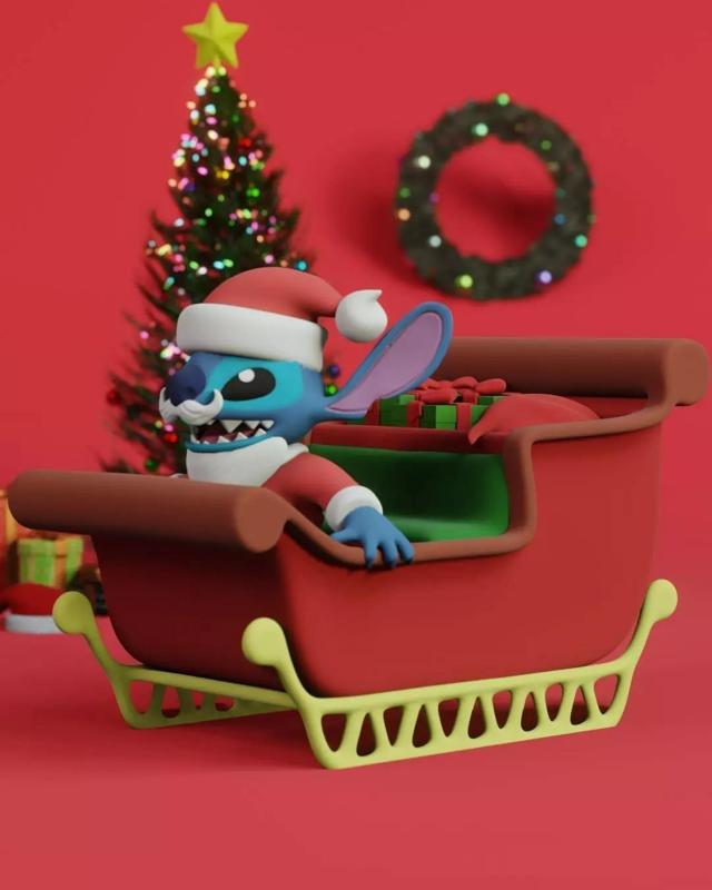 Stitch Sleigh Ride Christmas