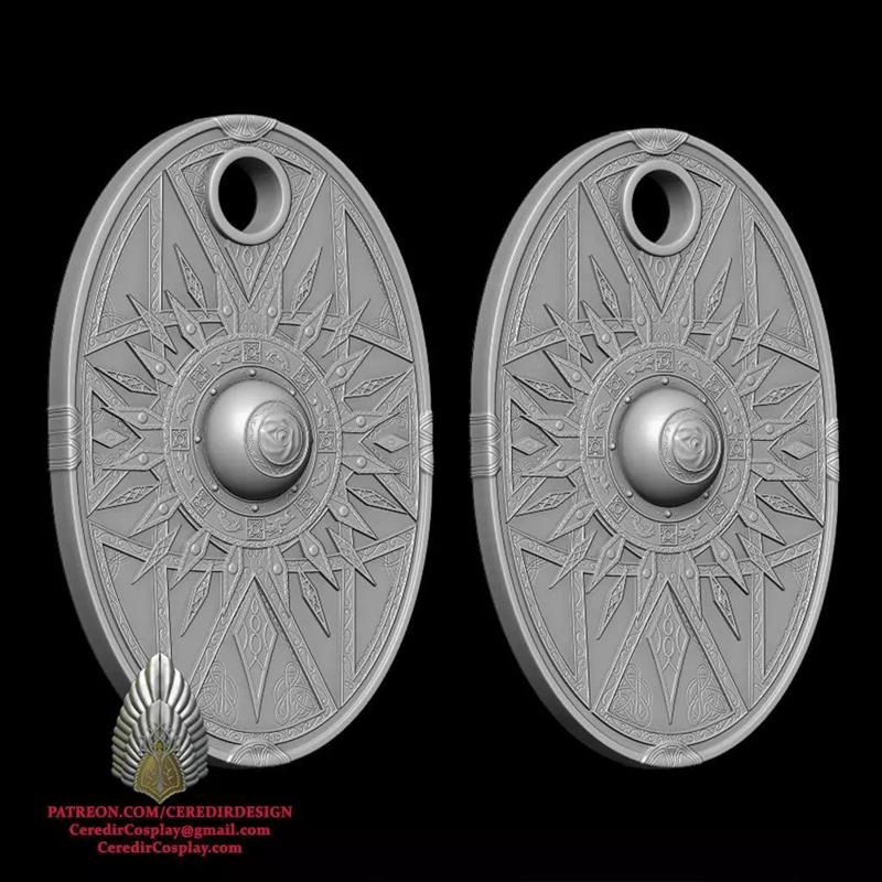 Theoden Earrings lord of the rings 3D DIGITAL DOWNLOAD