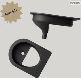 Urine separator for dry toilets - STL file for 3D printing