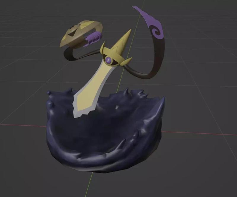 Aegislash sword form pokemon 3D print model