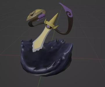 Aegislash sword form pokemon 3D print model