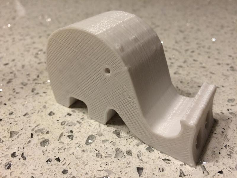 Elephant iPhone holder with speaker trunk