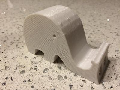 Elephant iPhone holder with speaker trunk