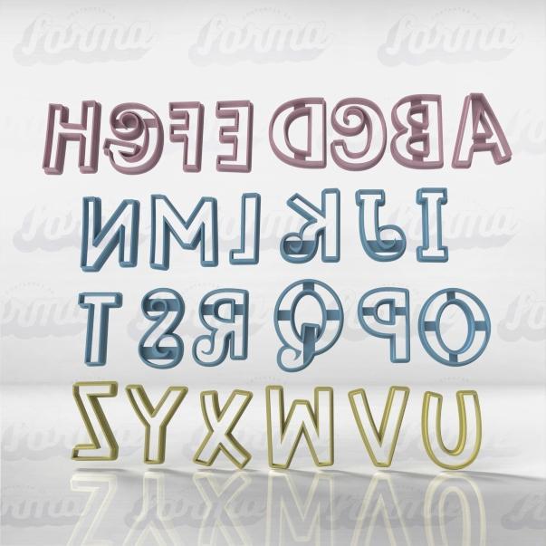 Funky Alphabet 2 Uppercase Alphabet Cookie Cutter
