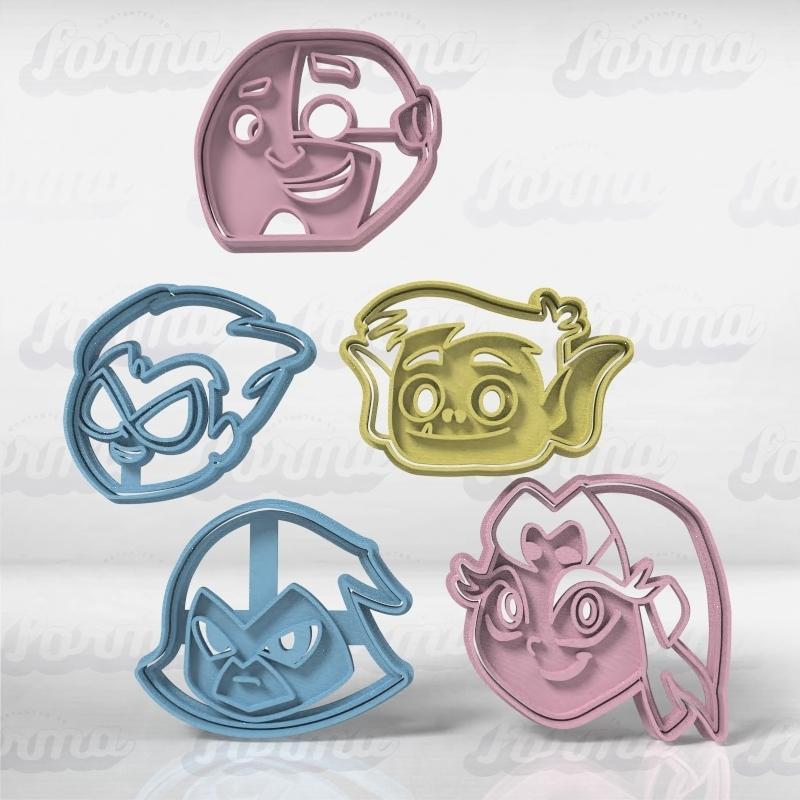 Teen Titans Cookie Cutter Set x 5u