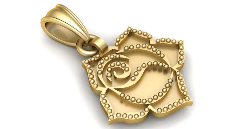 Rose flower PANDANT 3D PRINTABLE MODAL