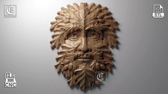 GreenMan 2 - 3D STL Files for CNC and 3D Printers
