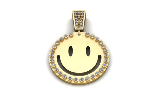 SMILY FACE PENDANT 3D PRINTABLE MODEL