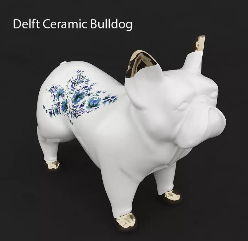 DELFT CERAMIC BULLDOG