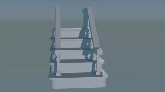 Architectural 3D Staircase STL Model for Home Design