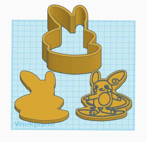 Pokemon: Alolan Raichu 3 Piece Bath Bomb Mold