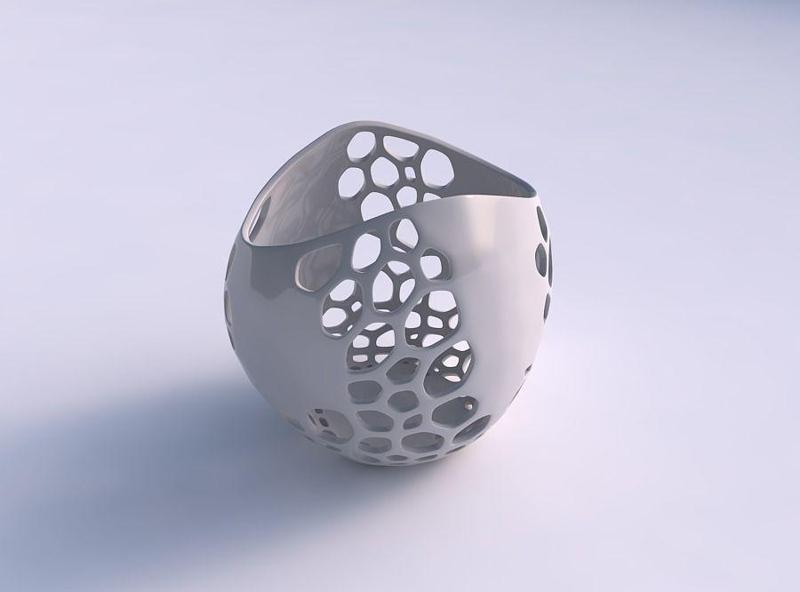 Bowl compressed 3 with organic lattice and solid centers